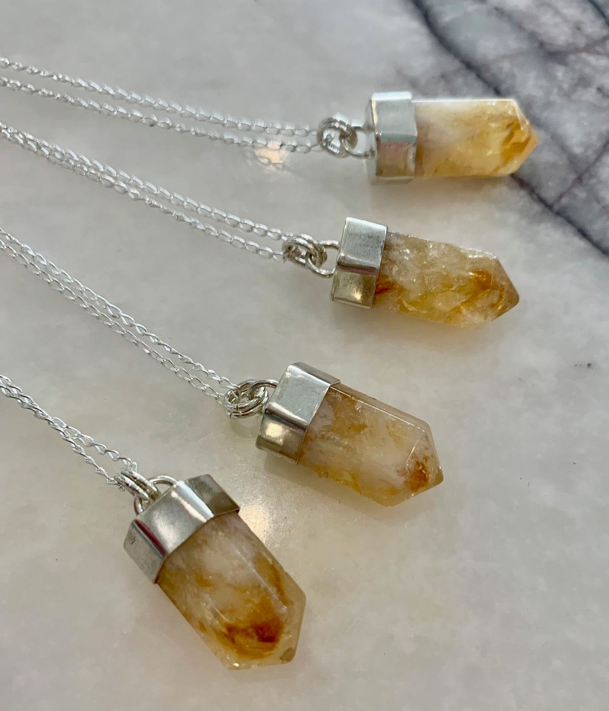 Sterling silver citrine pendant